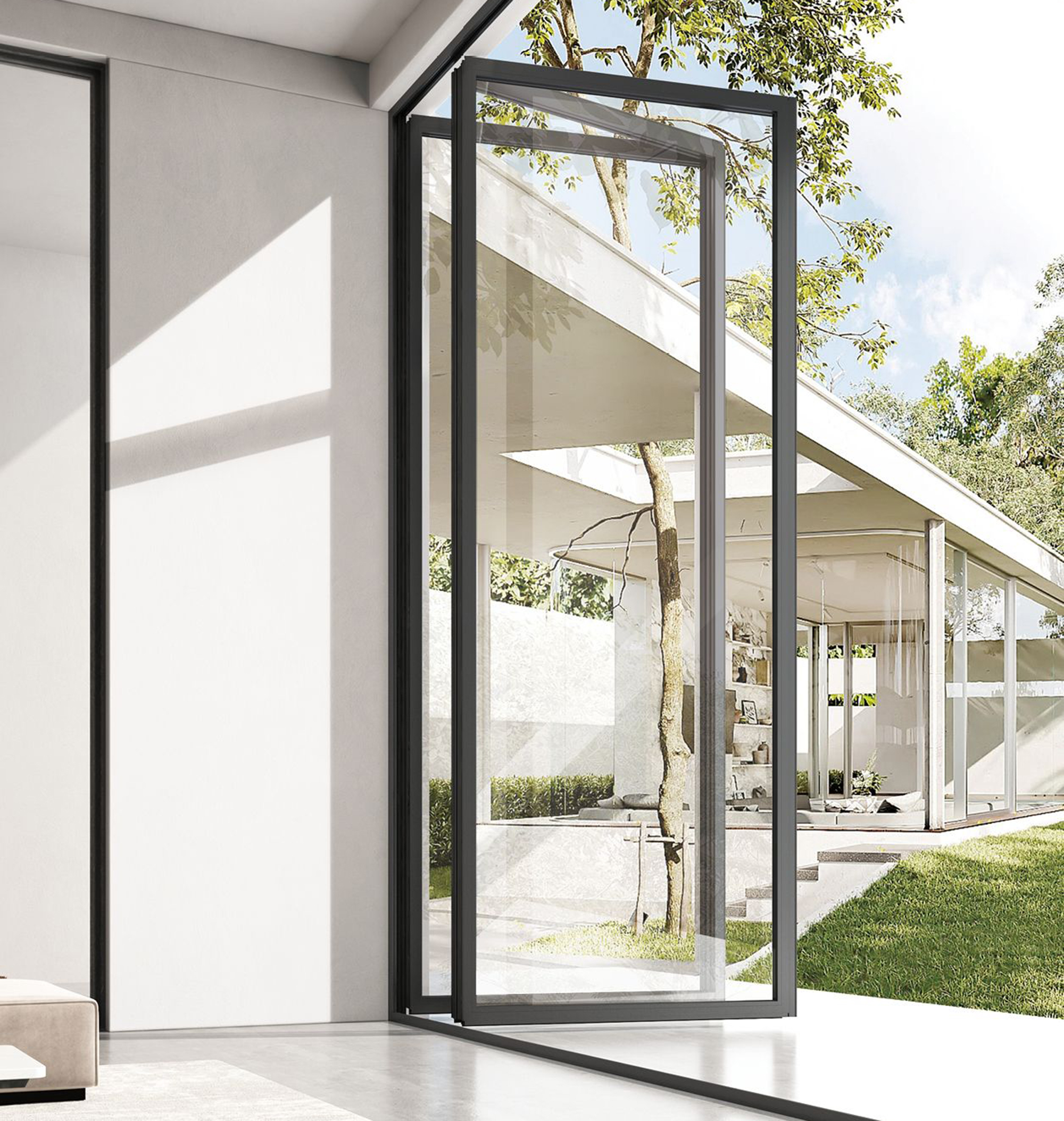 18 folding glass balcony doors